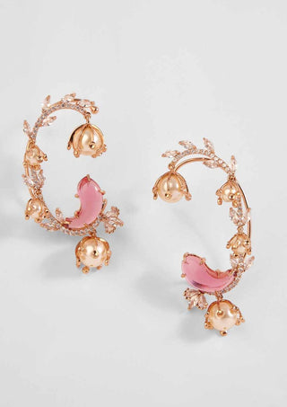 Outhouse-Rose Gold Cleo Earcuffs-INDIASPOPUP.COM