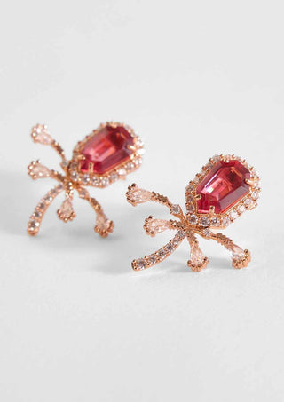 Outhouse-Vintage Rose Faena Mini Earcuffs-INDIASPOPUP.COM