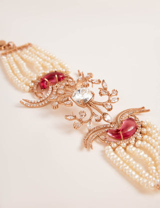 Outhouse-Rose Gold Double Fish Bracelet-INDIASPOPUP.COM