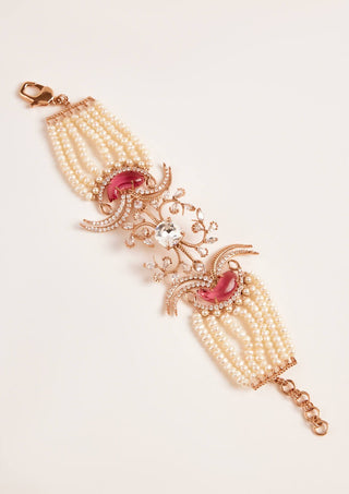 Outhouse-Rose Gold Double Fish Bracelet-INDIASPOPUP.COM