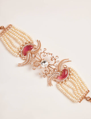 Outhouse-Rose Gold Double Fish Bracelet-INDIASPOPUP.COM