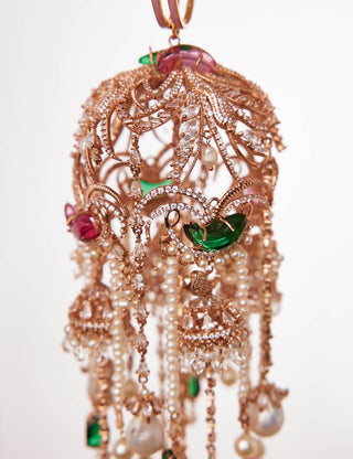 Outhouse-Rose Gold Le Palmier Kalira-INDIASPOPUP.COM