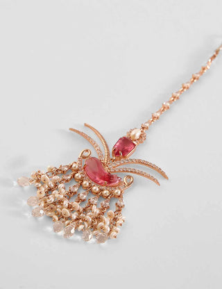 Outhouse-Rose Gold Fish Maang Tikka-INDIASPOPUP.COM