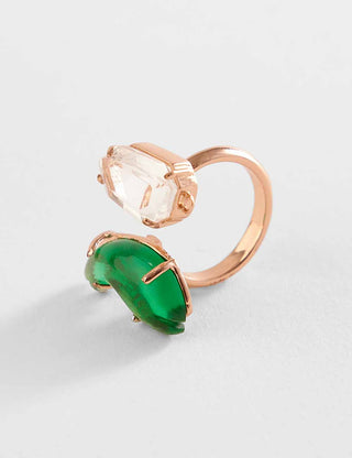 Outhouse-Rose Gold Le Cleo Ring-INDIASPOPUP.COM