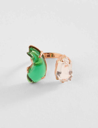 Outhouse-Rose Gold Le Cleo Ring-INDIASPOPUP.COM