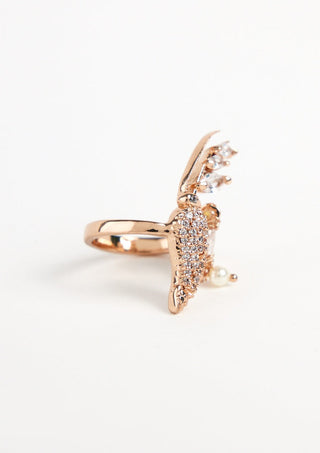 Outhouse-Rose Gold Merina Midi Wrap Ring-INDIASPOPUP.COM