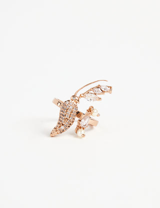 Outhouse-Rose Gold Merina Midi Wrap Ring-INDIASPOPUP.COM