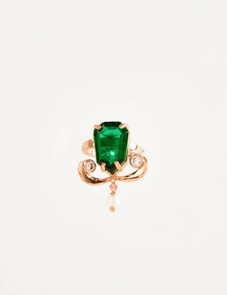 Outhouse-Jade Green Aena Gemstone Ring-INDIASPOPUP.COM