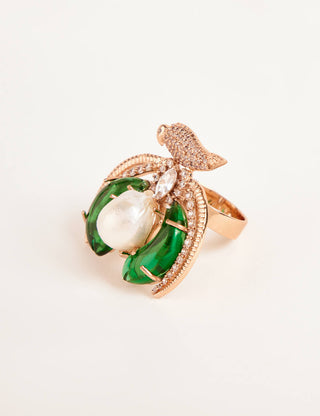 Outhouse-Rose Gold Le Palmier Ring-INDIASPOPUP.COM