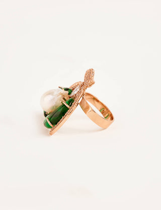 Outhouse-Rose Gold Le Palmier Ring-INDIASPOPUP.COM
