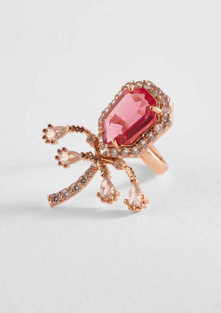 Outhouse-Rose Gold Faena Mini Cocktail Ring-INDIASPOPUP.COM