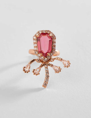 Outhouse-Rose Gold Faena Mini Cocktail Ring-INDIASPOPUP.COM