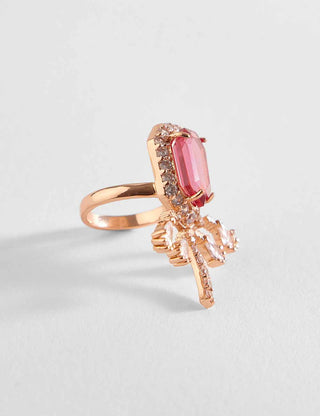 Outhouse-Rose Gold Faena Mini Cocktail Ring-INDIASPOPUP.COM