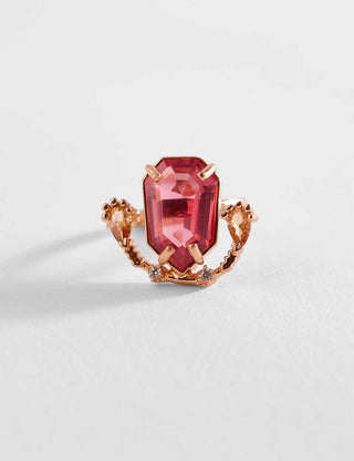 Outhouse-Rose Gold Faena Gemstone Ring-INDIASPOPUP.COM