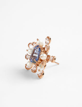 Outhouse-Rose Gold Lana Stud Earrings-INDIASPOPUP.COM