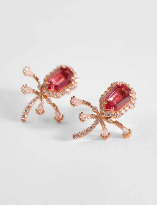 Outhouse-Rose Gold Faena Mini Stud Earrings-INDIASPOPUP.COM