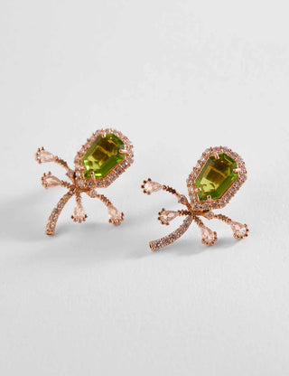 Outhouse-Jade Green Faena Mini Stud Earrings-INDIASPOPUP.COM