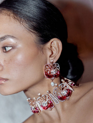 Outhouse-Rose Gold Praia Earrings-INDIASPOPUP.COM