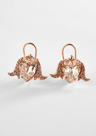 Outhouse-Rose Gold Merina Stud Earrings-INDIASPOPUP.COM