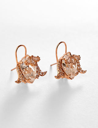 Outhouse-Rose Gold Merina Stud Earrings-INDIASPOPUP.COM