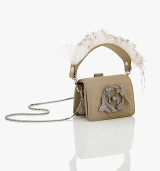 Outhouse Gray Quill Furbie Mono Bag available on indiaspopup