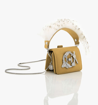 Outhouse Brown Quill Furbie Mono Bag available on indiaspopup