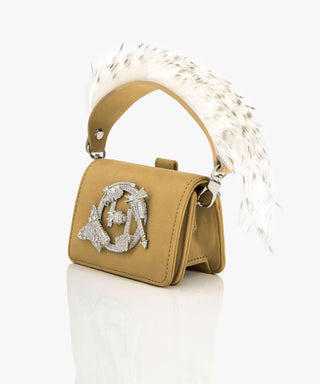 Outhouse Brown Quill Furbie Mono Bag available on indiaspopup