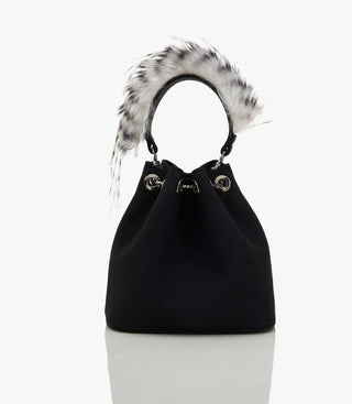 Outhouse Mystic Noir Quill Poppi Bucket Bag available on indiaspopup