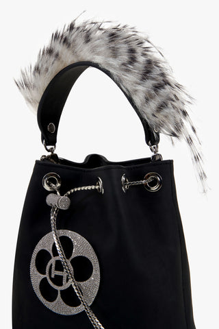 Outhouse Mystic Noir Quill Poppi Bucket Bag available on indiaspopup