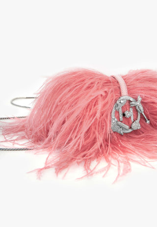 Ostrich Pink Scarlet Minivet Bag by Outhouse available on Indiaspopup.com
