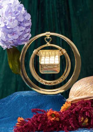 Papa Don'T Preach By Shubhika-Gold Double Spidey Bag-INDIASPOPUP.COM