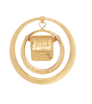 Papa Don'T Preach By Shubhika-Gold Double Spidey Bag-INDIASPOPUP.COM