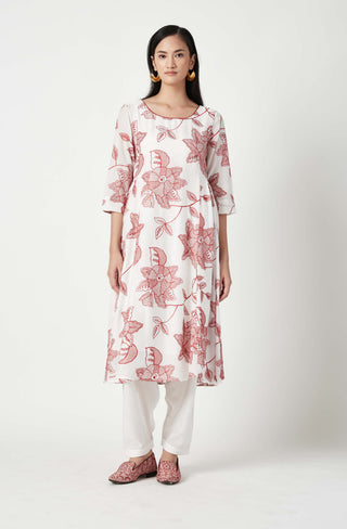 Payal Pratap-Beliton White Embroidered Kurta And Pant-INDIASPOPUP.COM