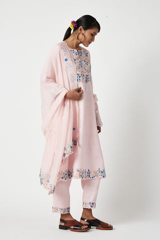 Payal Pratap-Sally Pink Embroidered Kurta Set-INDIASPOPUP.COM