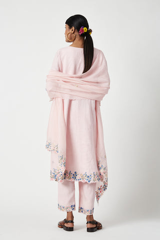 Payal Pratap-Sally Pink Embroidered Kurta Set-INDIASPOPUP.COM