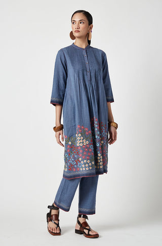 Payal Pratap-Alyssum Blue Tunic And Pants-INDIASPOPUP.COM