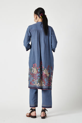 Payal Pratap-Alyssum Blue Tunic And Pants-INDIASPOPUP.COM