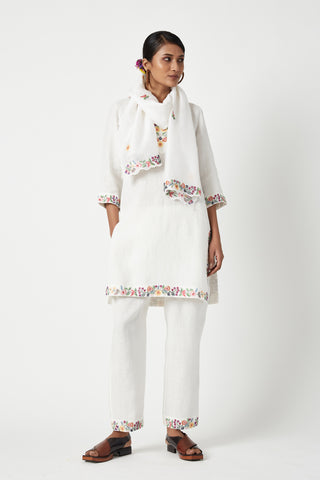 Payal Pratap-Jardin Ecru Embroidered Kurta Set-INDIASPOPUP.COM