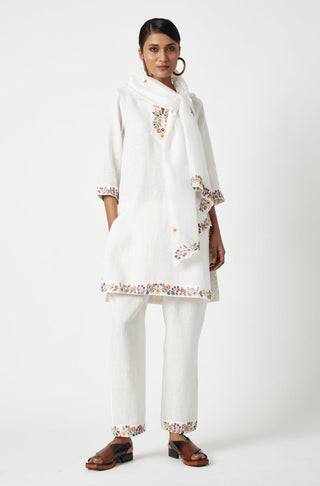 Payal Pratap-Jardin Ecru Embroidered Kurta Set-INDIASPOPUP.COM