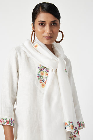 Payal Pratap-Jardin Ecru Embroidered Kurta Set-INDIASPOPUP.COM