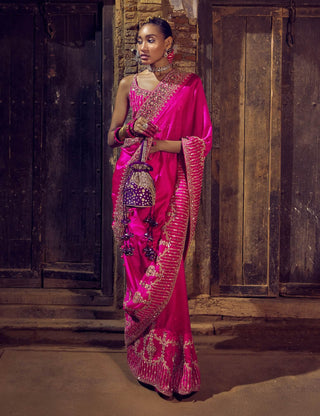 Punit Balana Gulabi Gulaal Classic Sari And Blouse available on indiaspopup