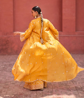 Punit Balana Mustard Rani Sa Sharara Set available on indiaspopup