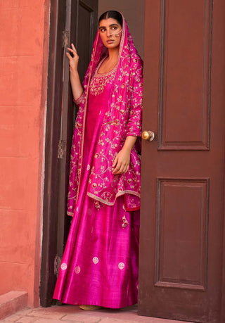Punit Balana Rani Classic Embroidered Anarkali Set available on indiaspopup