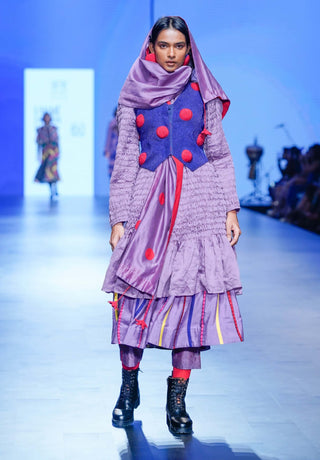 Purple Red Tunic And Skirt Set by Ka-Sha available on Indiaspopup