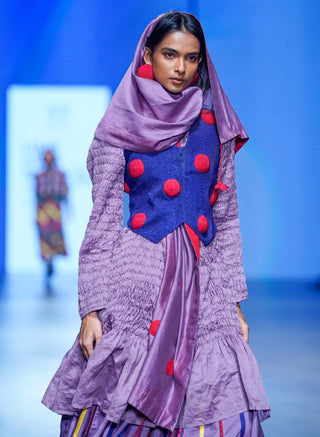 Purple Red Tunic And Skirt Set by Ka-Sha available on Indiaspopup