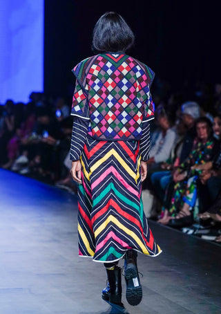 Chokan Multicolor Tunic And Jacket Set by Ka-Sha available on Indiaspopup