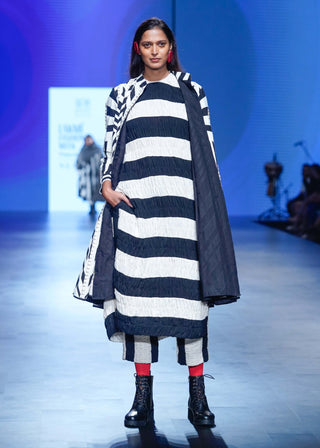 Black White Pamella Jacket And Pant Set by Ka-Sha available on Indiaspopup
