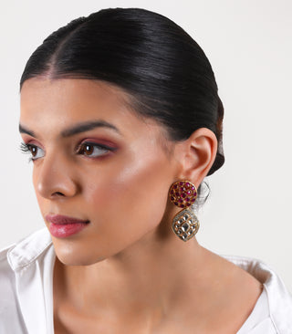 Jayaswi red polki necklace set