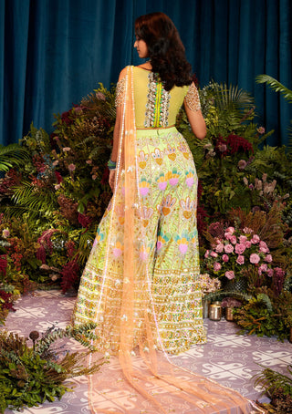 Papa Don'T Preach By Shubhika-Nova Mint Green Sharara Set-INDIASPOPUP.COM