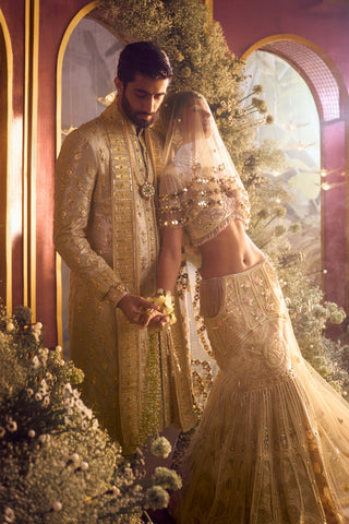 Papa Don'T Preach By Shubhika-Aria Ivory Bridal Lehenga Set-INDIASPOPUP.COM